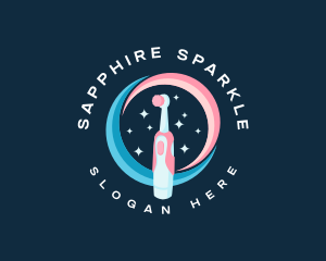 Sparkling Clean Toothbrush logo design