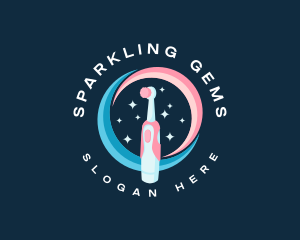 Sparkling Clean Toothbrush logo design