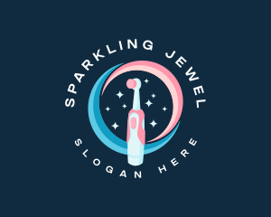 Sparkling Clean Toothbrush logo design