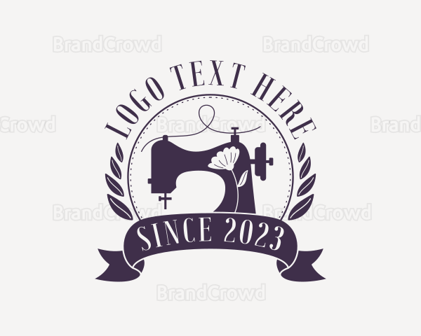 Sewing Machine DIY Tailoring Logo