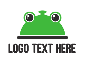 Children - Green Frog Food Tray logo design