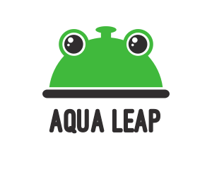 Amphibian - Green Frog Food Tray logo design