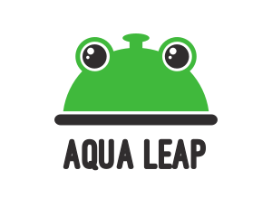 Green Frog Food Tray logo design