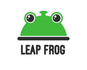Frog - Green Frog Food Tray logo design