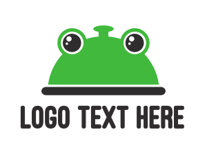 Frog - Green Frog Food Tray logo design