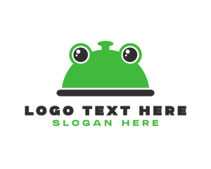 Amphibian - Green Frog Food Tray logo design