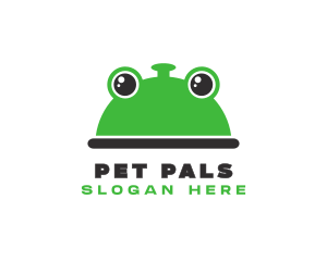 Green Frog Food Tray logo design