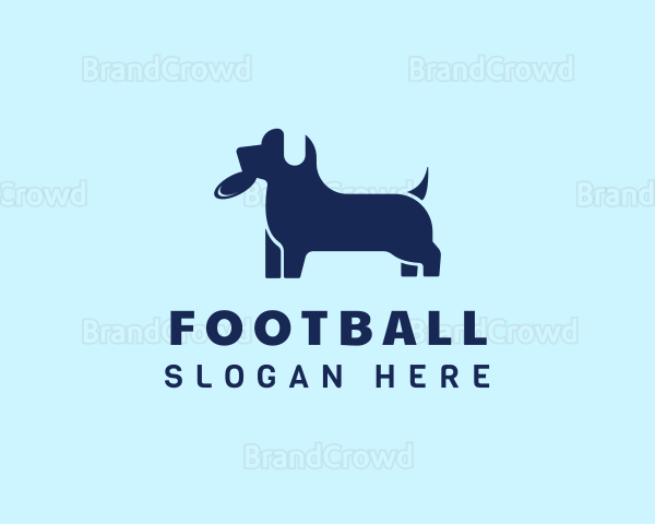 Blue Pet Dog Animal Logo