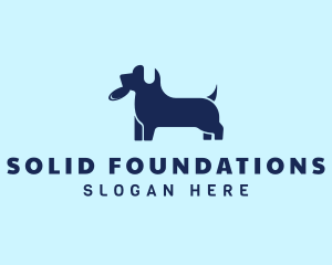 Blue Pet Dog Animal Logo