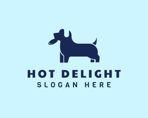 Blue Pet Dog Animal logo design