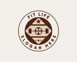 Fitness Crossfit Badge logo design