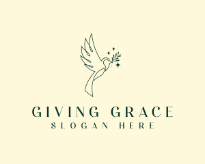 Philanthropy - Nature Leaf Dove logo design