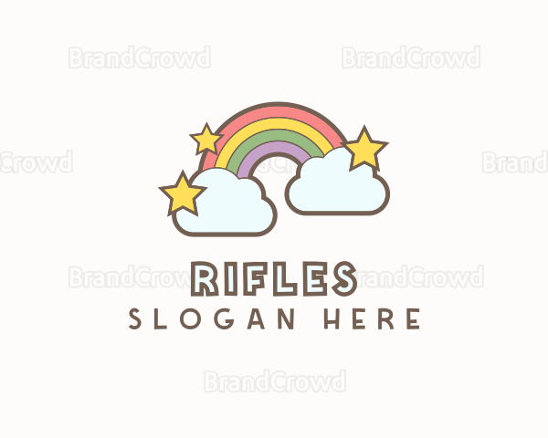 Rainbow Cloud Star Logo