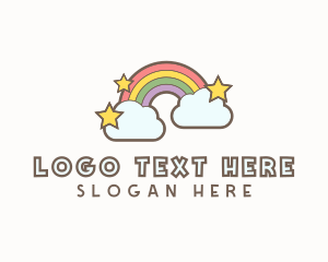 Night - Rainbow Cloud Star logo design