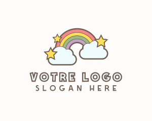 Rainbow Cloud Star Logo