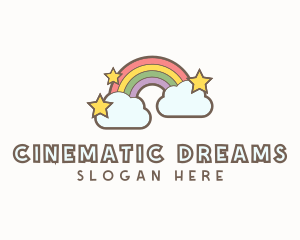 Rainbow Cloud Star logo design