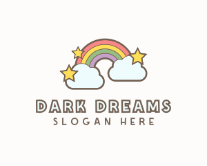 Rainbow Cloud Star logo design