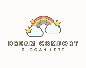 Rainbow Cloud Star logo design