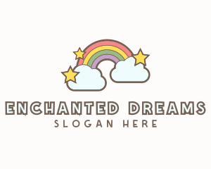 Rainbow Cloud Star logo design