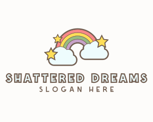 Rainbow Cloud Star logo design