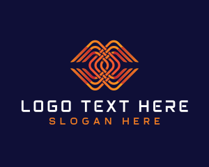 Woven - Digital Weave Letter C logo design