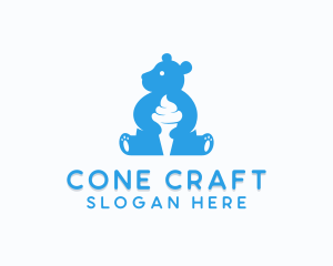 Cone - Sweet Bear Ice Cream logo design