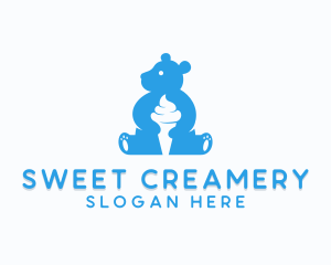 Sweet Bear Ice Cream logo design