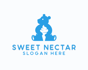 Sweet Bear Ice Cream logo design