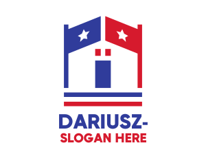 House - Patriotic Town Hall logo design