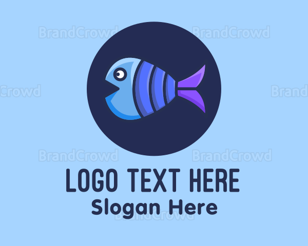 Blue Purple Fish Logo