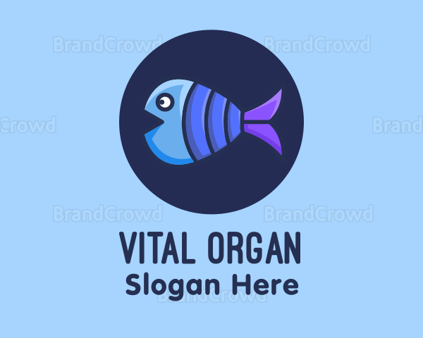 Blue Purple Fish Logo