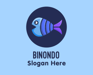 Blue Purple Fish Logo