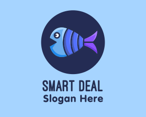 Blue Purple Fish Logo