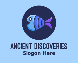 Blue Purple Fish logo design