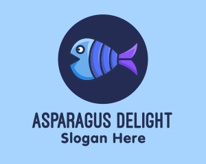 Blue Purple Fish logo design