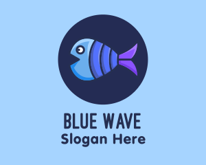 Blue - Blue Purple Fish logo design
