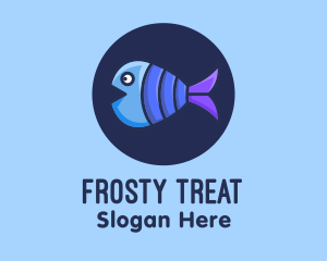 Blue Purple Fish logo design