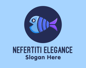 Blue Purple Fish logo design