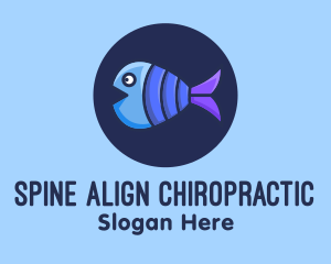 Blue Purple Fish logo design