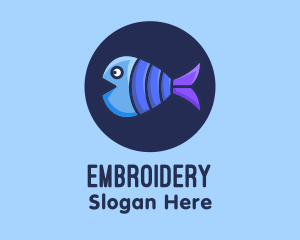 Blue Purple Fish logo design