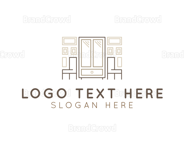 Woodwork Furniture Cabinet Logo