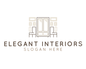 Interior Furniture Cabinet logo design