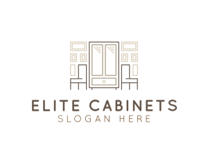 Cabinet - Interior Furniture Cabinet logo design