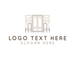 Indoor - Woodwork Furniture Cabinet logo design