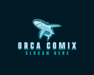 Predator - Tough Gaming Shark logo design