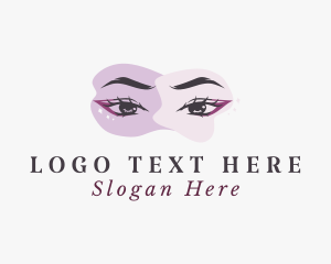 Beauty Blogger - Glam Beauty Eyelashes logo design
