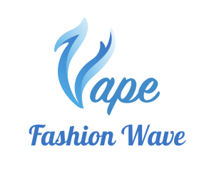 Trend - Blue Smoke Vape logo design