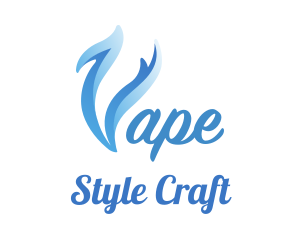 Trend - Blue Smoke Vape logo design