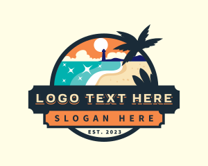 Holiday - Beach Lighthouse Resort logo design