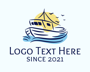 Maritime - Sailing Fishing Boat logo design